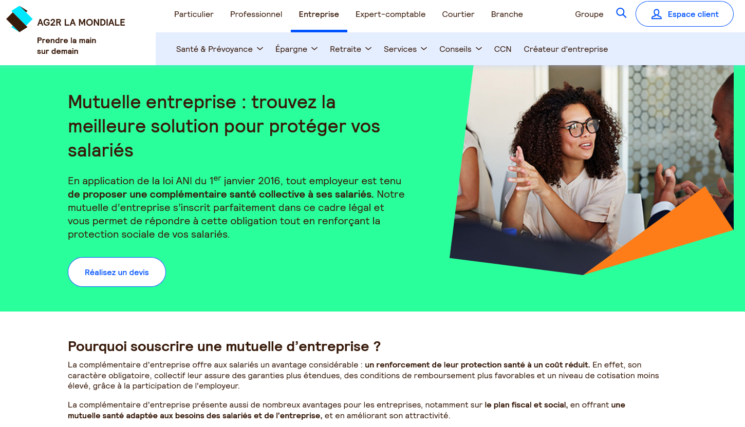 Ag2r La Mondiale Mutuelle Entreprise